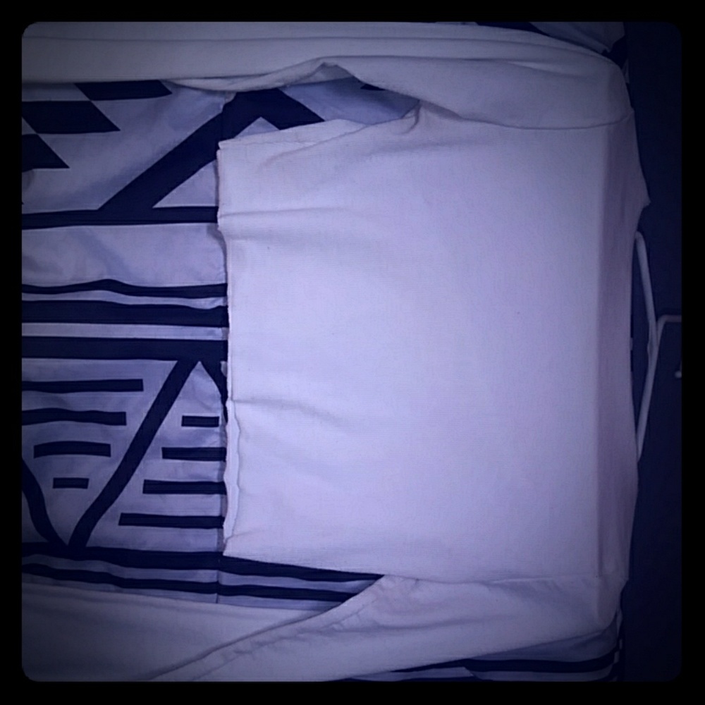 White cropped sweater